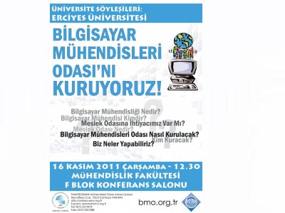 ERCİYES ÜNİVERSİTESİ’NDE BİLGİSAYAR MÜHENDİSLERİ ODASI SUNUMU YAPILACAK