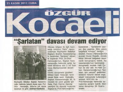 PROF. DR. ONUR HAMZAOĞLU`NUN  DAVASI DEVAM EDİYOR