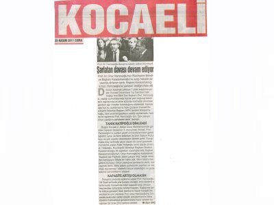 PROF. DR. ONUR HAMZAOĞLU`NUN DAVASI DEVAM EDİYOR