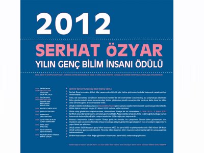 SERHAT ÖZYAR YILIN GENÇ BİLİM İNSANI ÖDÜLÜ VERİLECEK