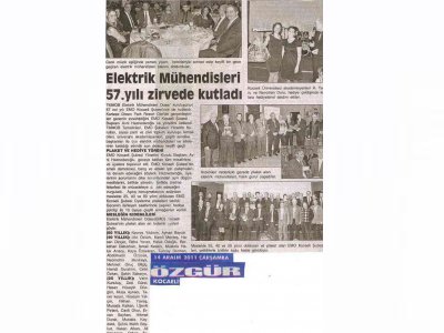 ELEKTRİK MÜHENDİSLERİ 57.YILI ZİRVEDE KUTLADI