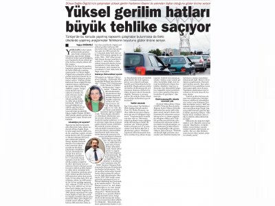 YÜKSEK GERİLİM HATLARI BÜYÜK TEHLİKE SAÇIYOR - 31.10.2011 - EGE TELGRAF