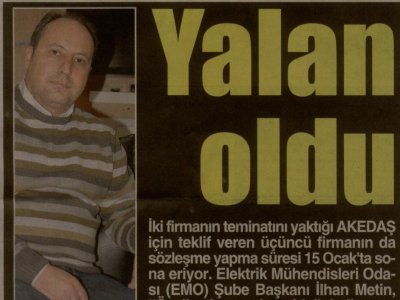 YALAN OLDU (CUMHURİYET AKDENİZ-12.01.2012)