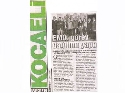 EMO, GÖREV DAĞILIMI YAPTI-BİZİM KOCAELİ