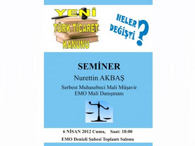 SEMİNER:YENİ TÜRK TİCARET KANUNU