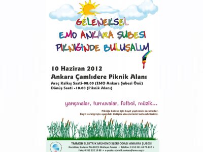 GELENEKSEL EMO ANKARA ŞUBESİ PİKNİĞİ DÜZENLENİYOR