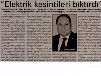 ELEKTRİK KESİNTİLERİ BIKTIRDI (ANTALYA SON HABER-19.07.2012)