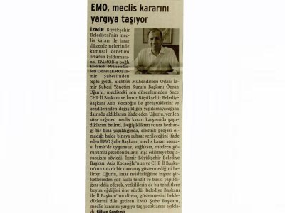 EMO, MECLİS KARARINI YARGIYA TAŞIYOR - 04.08.2012 - BİRGÜN