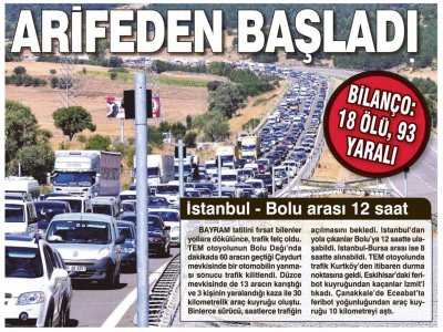 ARİFEDEN BAŞLADI (SABAH, 19.08.2012)