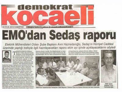 EMO`DAN SEDAŞ RAPORU-DEMOKRAT KOCAELİ