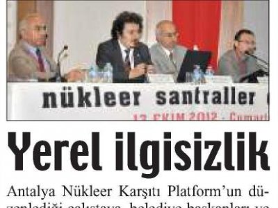 YEREL İLGİSİZLİK (CUMHURİYET ANTALYA AKDENİZ-15.10.2012)