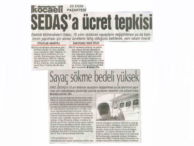 SEDAŞ`A ÜCRET TEPKİSİ-DEMOKRAT KOCAELİ