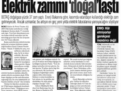 EMO: KâR ETMİYORLAR GEREKÇESİ İNANDIRICI DEĞİL (YURT GAZETESİ, 01.12.2012)