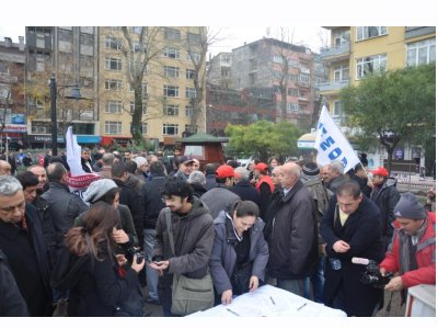 TMMOB YASASINA KARŞI İMZA MASASI AÇILDI