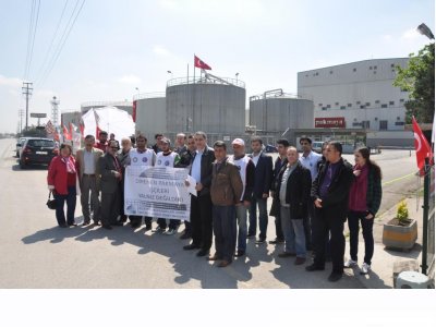PAKMAYA İŞÇİLERİ DİRENİŞ ÇADIRI ZİYARET EDİLDİ