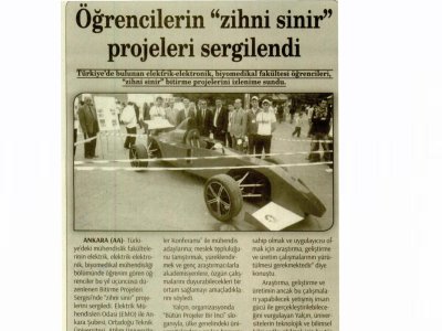 ÖĞRENCİLERİN `ZİHNİ SİNİR` PROJELERİ SERGİLENDİ (KIRMIZI BEYAZ, 15.06.2013)