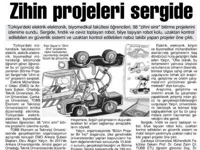 ZİHİN PROJELERİ SERGİDE (BARIŞ, 15.06.2013)