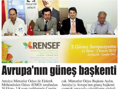 AVRUPA NIN GÜNEŞ BAŞKENTİ (AKDENİZ BEYAZ-06.07.2013)