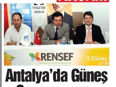ANTALYA‘DA GÜNEŞ SEMPOZYUMU (AKŞAM ANTALYA  AKDENİZ-06.07.2013)