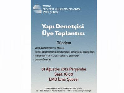 YAPI DENETÇİSİ ÜYE TOPLANTISI
