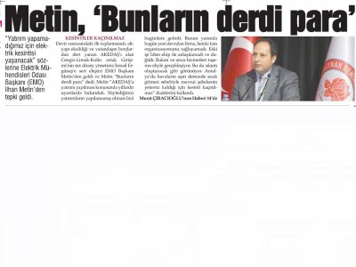 METİN: BUNLARIN DERDİ PARA (HİLAL-30.07.2013)