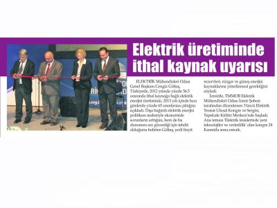 ELEKTRİK ÜRETİMİNDE İTHAL KAYNAK UYARISI -22.11.2013 -DOKUZ EYLÜL