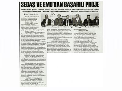SEDAŞ VE EMO`DAN BAŞARILI PROJE-ADAPAZARI AKŞAM
