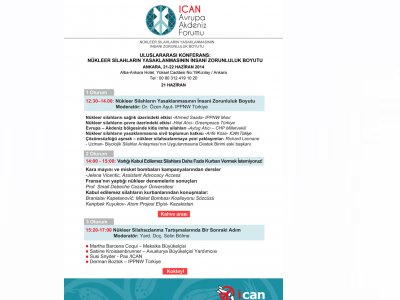 NÜKLEER SİLAHLARIN YASAKLANMASININ İNSANI ZORUNLULUK BOYUTU KONULU ULUSLARARASI  KONFERANS DÜZENLENİYOR