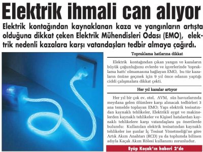 ELEKTRİK İHMALİ CAN ALIYOR (ANTALYA SON HABER-15.07.2014)