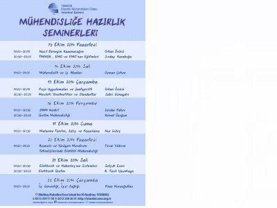 MÜHENDİSLİĞE HAZIRLIK SEMİNERLERİ TAMAMLANDI