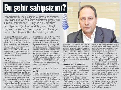 BU ŞEHİR SAHİPSİZ Mİ (ANTALYA-20.01.2015)