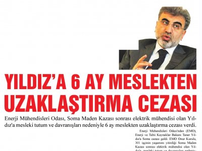 TANER YILDIZ A SOMA CEZASI (KAYSERİ E HABER, 3.3.2015)