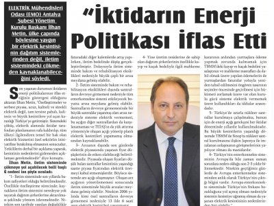 İKTİDARIN ENERJİ POLİTİKASI İFLAS ETTİ (AYYILDIZ TOROS-02.04.2015)
