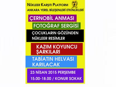 NÜKLEER KARŞITI PLATFORM (NKP) ANKARA YEREL BİLEŞENLERİ KONUR SOKAK ETKİNLİĞİ