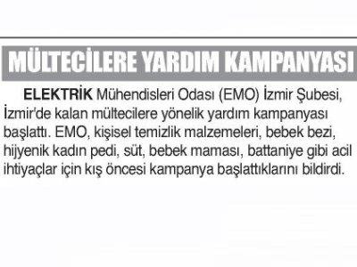 MÜLTECİLERE YARDIM KAMPANYASI(9 EYLÜL İZMİR)