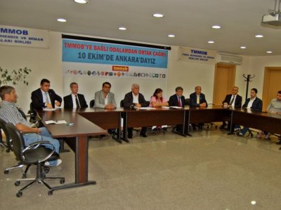 TMMOBYE BAĞLI ODALARDAN ORTAK ÇAĞRI: 10 EKİM`DE ANKARA`DAYIZ!