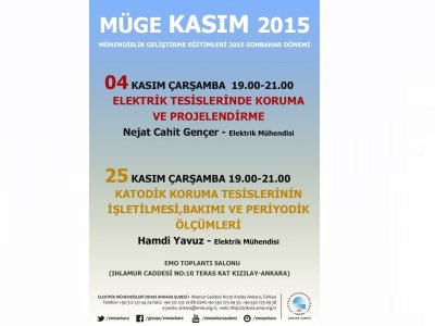 MÜGE 2015 KASIM  DÖNEMİ BAŞLADI