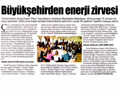 BÜYÜKŞEHİRDEN ENERJİ ZİRVESİ (İLKSES)