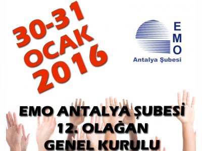 ŞUBEMİZ 12. OLAĞAN GENEL KURUL DUYURUSU
