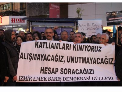 ANKARADAKİ KATLİAM PROTESTO EDİLDİ