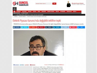 ELEKTRİK PİYASASI KANUNU`NDA DEĞİŞİKLİK TEKLİFİNE TEPKİ (GUNCELHABERLER.NET)