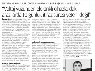 ELEKTRİKLİ CİHAZLARDAKİ ARIZALARDA 10 GÜNLÜK İTİRAZ SÜRESİ YETERLİ DEĞİL (YENİ DEVİR)