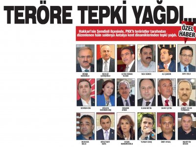 TERÖRE TEPKİ YAĞDI (ANTALYA SON HABER - 11.10.2016)