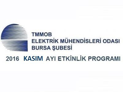 2016 KASIM AYI ETKİNLİK PROGRAMI