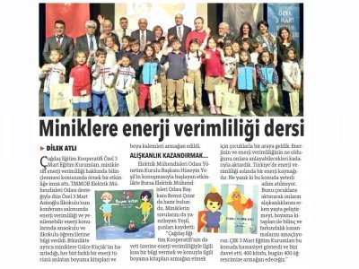 MİNİKLERE ENERJİ VERİMLİLİĞİ DERSİ (BURSA OLAY)