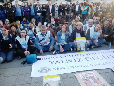 KADIKÖY`DE NURİYE VE SEMİH YALNIZ DEĞİLDİR EYLEMİ