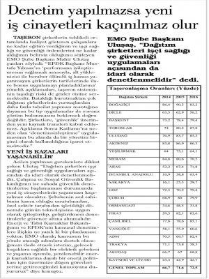 TAŞERONLAŞTIRMA ÖLÜM VE KARANLIK GETİRİYOR (EVRENSEL)