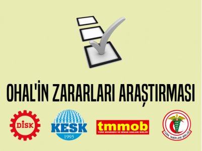 DİSK, KESK, TMMOB, TTB`DEN OHAL`İN ZARARLARI ARAŞTIRMASI