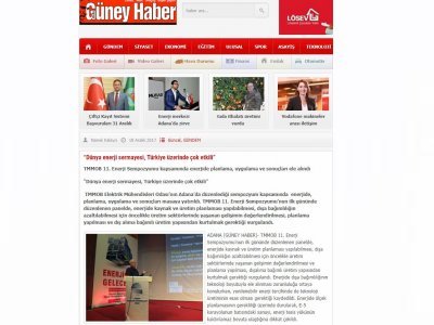 `DÜNYA ENERJİ SERMAYESİ, TÜRKİYE ÜZERİNDE ÇOK ETKİLİ` (ADANAGUNEYHABER.COM)