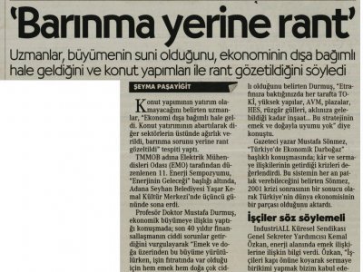BARINMA YERİNE RANT (CUMHURİYET)